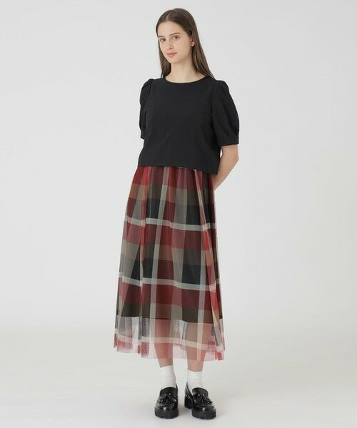 BLUE LABEL / BLACK LABEL CRESTBRIDGE / ブルーレーベル / ブラックレーベル・クレストブリッジ  ドレス | 【SWEETコラボ】クレストブリッジチェックチュールプリントドレスセット | 詳細9