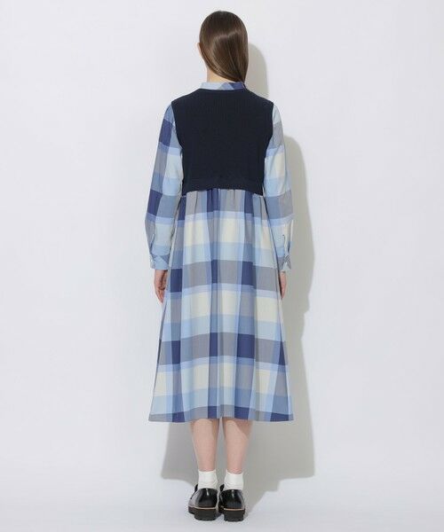 BLUE LABEL / BLACK LABEL CRESTBRIDGE / ブルーレーベル / ブラックレーベル・クレストブリッジ  ドレス | 【WEB限定】クレストブリッジチェックニットコンビドレス | 詳細2