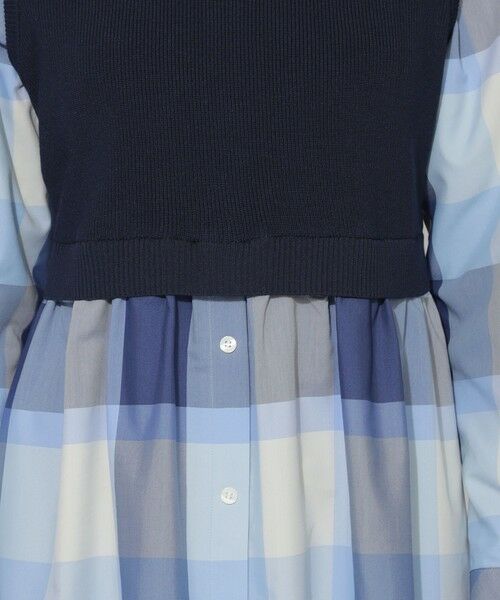 BLUE LABEL / BLACK LABEL CRESTBRIDGE / ブルーレーベル / ブラックレーベル・クレストブリッジ  ドレス | 【WEB限定】クレストブリッジチェックニットコンビドレス | 詳細3