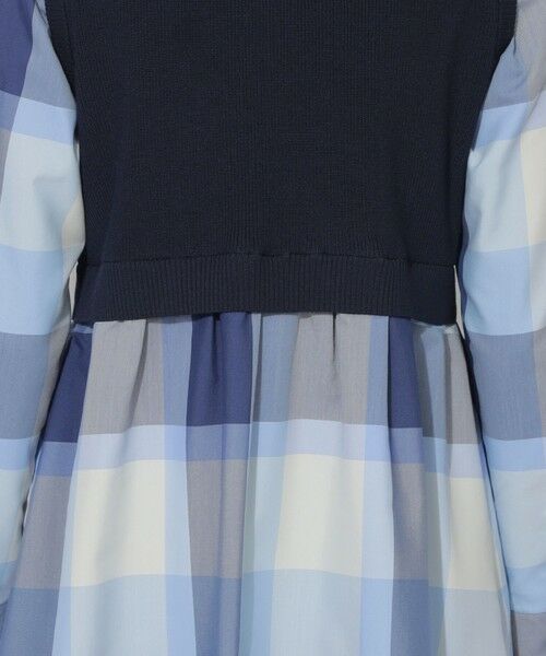 BLUE LABEL / BLACK LABEL CRESTBRIDGE / ブルーレーベル / ブラックレーベル・クレストブリッジ  ドレス | 【WEB限定】クレストブリッジチェックニットコンビドレス | 詳細4