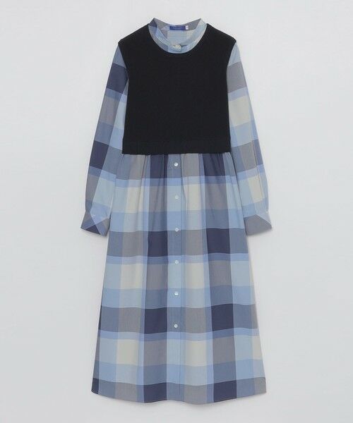BLUE LABEL / BLACK LABEL CRESTBRIDGE / ブルーレーベル / ブラックレーベル・クレストブリッジ  ドレス | 【WEB限定】クレストブリッジチェックニットコンビドレス | 詳細7