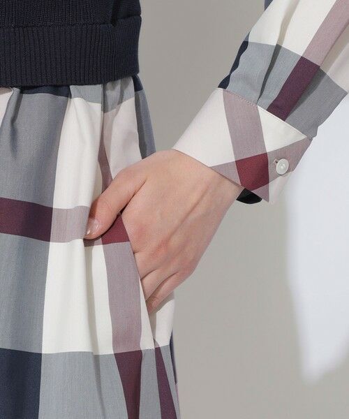 BLUE LABEL / BLACK LABEL CRESTBRIDGE / ブルーレーベル / ブラックレーベル・クレストブリッジ  ドレス | 【WEB限定】クレストブリッジチェックニットコンビドレス | 詳細12