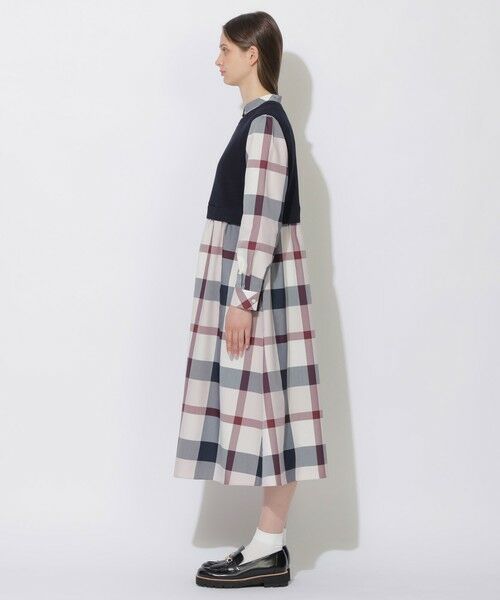 BLUE LABEL / BLACK LABEL CRESTBRIDGE / ブルーレーベル / ブラックレーベル・クレストブリッジ  ドレス | 【WEB限定】クレストブリッジチェックニットコンビドレス | 詳細8