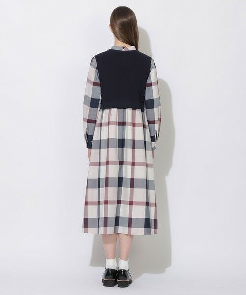 BLUE LABEL / BLACK LABEL CRESTBRIDGE / ブルーレーベル / ブラックレーベル・クレストブリッジ  ドレス | 【WEB限定】クレストブリッジチェックニットコンビドレス | 詳細9