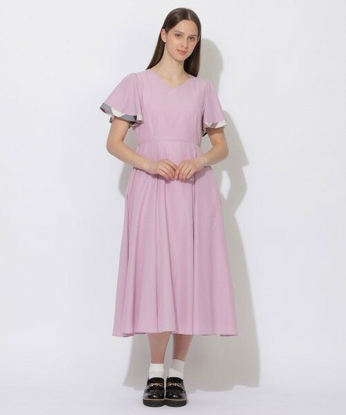 BLUE LABEL / BLACK LABEL CRESTBRIDGE / ブルーレーベル / ブラックレーベル・クレストブリッジ  ドレス | 【WEB限定】ライトタンブラーVネックドレス（ピンク3）