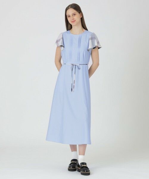 BLUE LABEL / BLACK LABEL CRESTBRIDGE / ブルーレーベル / ブラックレーベル・クレストブリッジ  ドレス | 【一部店舗限定】マイクロスパンポプリンドレス（サックス1）