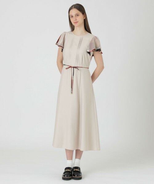 BLUE LABEL / BLACK LABEL CRESTBRIDGE / ブルーレーベル / ブラックレーベル・クレストブリッジ  ドレス | 【一部店舗限定】マイクロスパンポプリンドレス（ベージュ1）