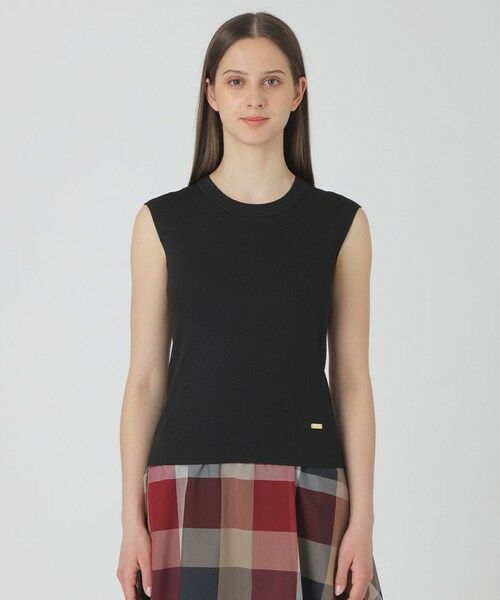 BLUE LABEL / BLACK LABEL CRESTBRIDGE / ブルーレーベル / ブラックレーベル・クレストブリッジ  ドレス | 【一部店舗限定】クレストブリッジチェックシアーボイルニットセットアップ | 詳細3