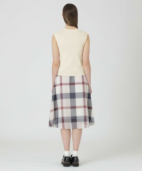 BLUE LABEL / BLACK LABEL CRESTBRIDGE / ブルーレーベル / ブラックレーベル・クレストブリッジ  ドレス | 【一部店舗限定】クレストブリッジチェックシアーボイルニットセットアップ | 詳細10