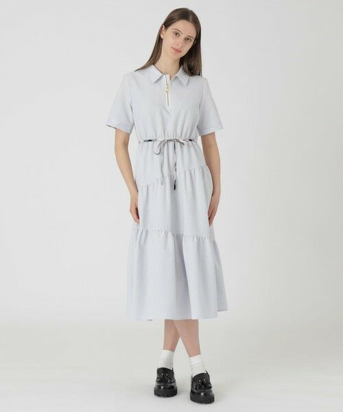 BLUE LABEL / BLACK LABEL CRESTBRIDGE / ブルーレーベル / ブラックレーベル・クレストブリッジ  ドレス | 【原宿限定】サッカーストライプドレス（サックス1）