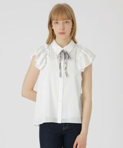 BLUE LABEL / BLACK LABEL CRESTBRIDGE / ブルーレーベル / ブラックレーベル・クレストブリッジ  シャツ・ブラウス | フリルスリーブシアーブラウス