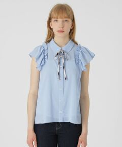 BLUE LABEL / BLACK LABEL CRESTBRIDGE / ブルーレーベル / ブラックレーベル・クレストブリッジ  シャツ・ブラウス | フリルスリーブシアーブラウス