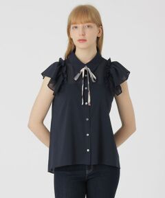 BLUE LABEL / BLACK LABEL CRESTBRIDGE / ブルーレーベル / ブラックレーベル・クレストブリッジ  シャツ・ブラウス | フリルスリーブシアーブラウス