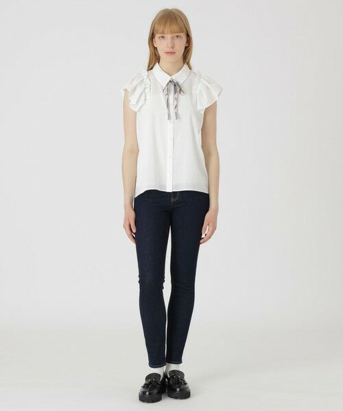 BLUE LABEL / BLACK LABEL CRESTBRIDGE / ブルーレーベル / ブラックレーベル・クレストブリッジ  シャツ・ブラウス | フリルスリーブシアーブラウス | 詳細1