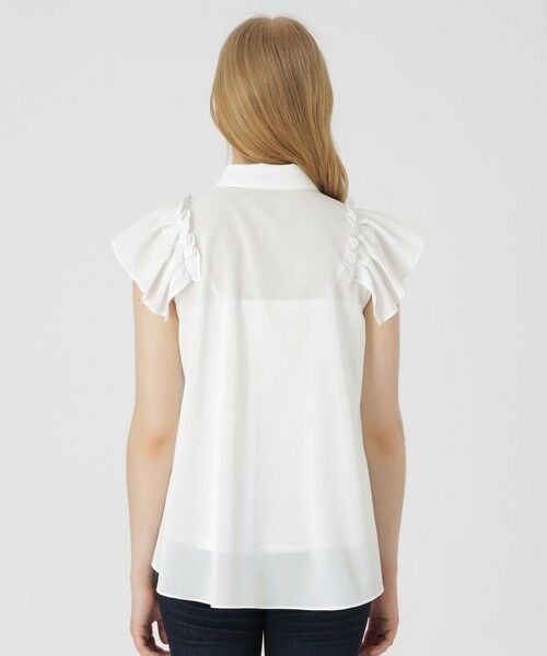 BLUE LABEL / BLACK LABEL CRESTBRIDGE / ブルーレーベル / ブラックレーベル・クレストブリッジ  シャツ・ブラウス | フリルスリーブシアーブラウス | 詳細4