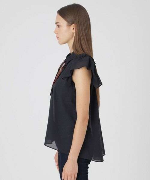 BLUE LABEL / BLACK LABEL CRESTBRIDGE / ブルーレーベル / ブラックレーベル・クレストブリッジ シャツ・ブラウス | フリルスリーブシアーブラウス | 詳細10