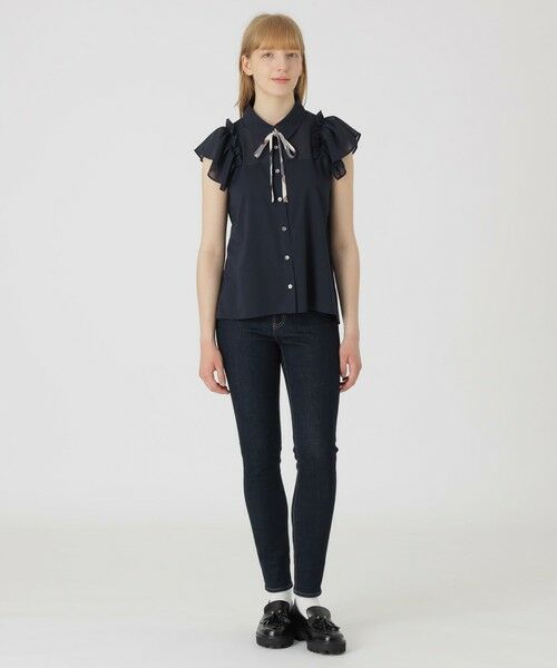 BLUE LABEL / BLACK LABEL CRESTBRIDGE / ブルーレーベル / ブラックレーベル・クレストブリッジ シャツ・ブラウス | フリルスリーブシアーブラウス | 詳細22