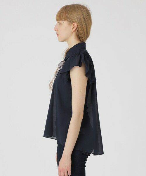 BLUE LABEL / BLACK LABEL CRESTBRIDGE / ブルーレーベル / ブラックレーベル・クレストブリッジ シャツ・ブラウス | フリルスリーブシアーブラウス | 詳細24