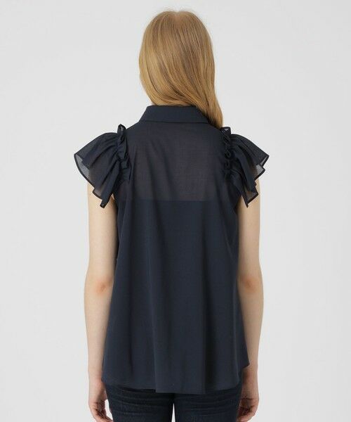 BLUE LABEL / BLACK LABEL CRESTBRIDGE / ブルーレーベル / ブラックレーベル・クレストブリッジ シャツ・ブラウス | フリルスリーブシアーブラウス | 詳細25