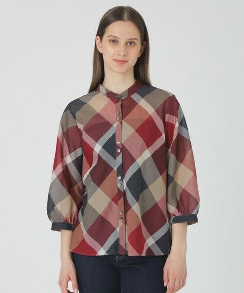 BLUE LABEL / BLACK LABEL CRESTBRIDGE / ブルーレーベル / ブラックレーベル・クレストブリッジ  シャツ・ブラウス | 【一部店舗限定】クレストブリッジチェックブラウス（レッド1）