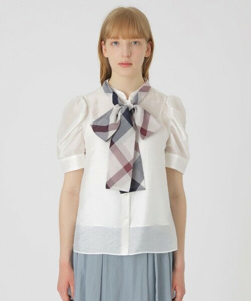 BLUE LABEL / BLACK LABEL CRESTBRIDGE / ブルーレーベル / ブラックレーベル・クレストブリッジ  シャツ・ブラウス | 【店舗限定】ボリュームスリーブリボンブラウス | 詳細2