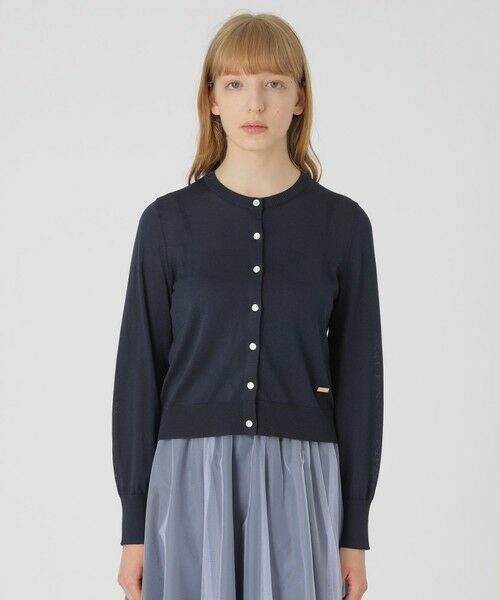 BLUE LABEL / BLACK LABEL CRESTBRIDGE / ブルーレーベル / ブラックレーベル・クレストブリッジ  ニット・セーター | クールファインニットカーディガン（ネイビー3）
