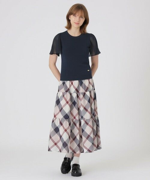 BLUE LABEL / BLACK LABEL CRESTBRIDGE / ブルーレーベル / ブラックレーベル・クレストブリッジ  ニット・セーター | シフォンコンビニットプルオーバー | 詳細10