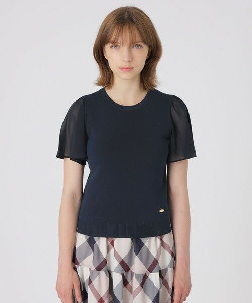 BLUE LABEL / BLACK LABEL CRESTBRIDGE / ブルーレーベル / ブラックレーベル・クレストブリッジ  ニット・セーター | シフォンコンビニットプルオーバー | 詳細11