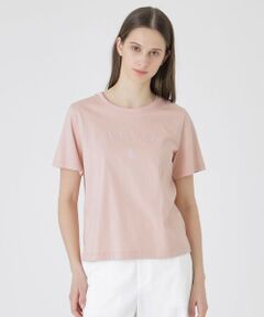 BLUE LABEL / BLACK LABEL CRESTBRIDGE / ブルーレーベル / ブラックレーベル・クレストブリッジ  カットソー | 【UVカット】【接触冷感】【防透け】プレーティングシルケット天竺グラフィックロゴTシャツ