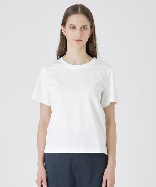 BLUE LABEL / BLACK LABEL CRESTBRIDGE / ブルーレーベル / ブラックレーベル・クレストブリッジ  カットソー | 【UVカット】【接触冷感】【防透け】プレーティングシルケット天竺グラフィックロゴTシャツ | 詳細2