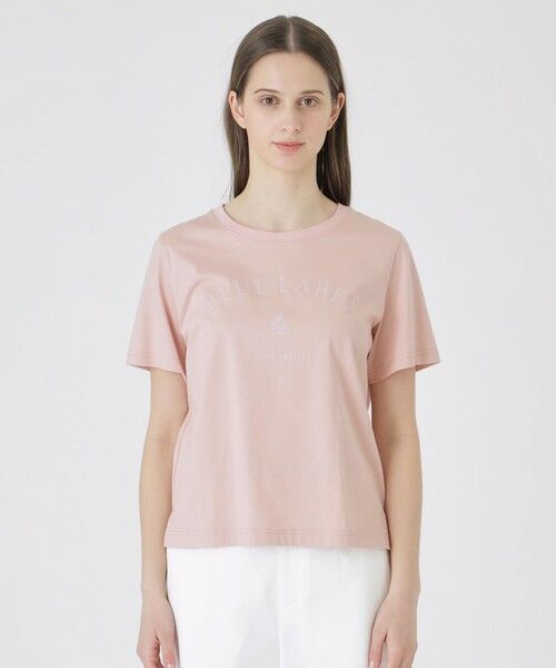 BLUE LABEL / BLACK LABEL CRESTBRIDGE / ブルーレーベル / ブラックレーベル・クレストブリッジ  カットソー | 【UVカット】【接触冷感】【防透け】プレーティングシルケット天竺グラフィックロゴTシャツ | 詳細9