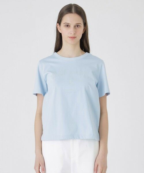 BLUE LABEL / BLACK LABEL CRESTBRIDGE / ブルーレーベル / ブラックレーベル・クレストブリッジ  カットソー | 【UVカット】【接触冷感】【防透け】プレーティングシルケット天竺グラフィックロゴTシャツ | 詳細16