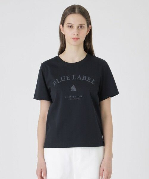 BLUE LABEL / BLACK LABEL CRESTBRIDGE / ブルーレーベル / ブラックレーベル・クレストブリッジ  カットソー | 【UVカット】【接触冷感】【防透け】プレーティングシルケット天竺グラフィックロゴTシャツ | 詳細23