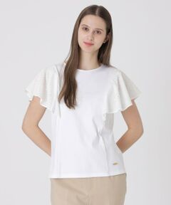 BLUE LABEL / BLACK LABEL CRESTBRIDGE / ブルーレーベル / ブラックレーベル・クレストブリッジ  カットソー | 【接触冷感】シルケットスムースレーススリーブカットソー