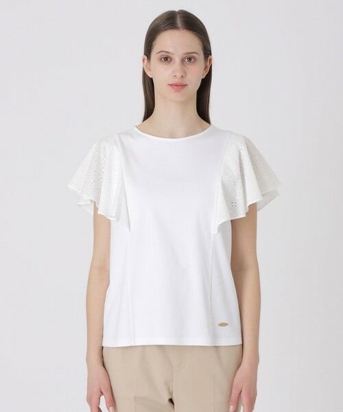 BLUE LABEL / BLACK LABEL CRESTBRIDGE / ブルーレーベル / ブラックレーベル・クレストブリッジ  カットソー | 【接触冷感】シルケットスムースレーススリーブカットソー | 詳細2