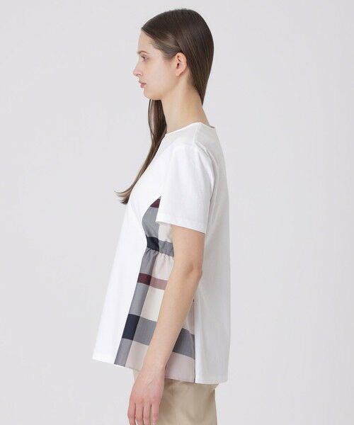 BLUE LABEL / BLACK LABEL CRESTBRIDGE / ブルーレーベル / ブラックレーベル・クレストブリッジ  カットソー | 【接触冷感】シルケットスムースサイドチェックTシャツ | 詳細3