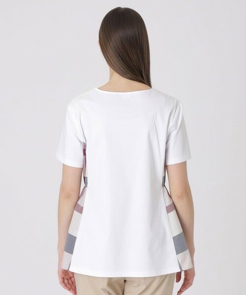 BLUE LABEL / BLACK LABEL CRESTBRIDGE / ブルーレーベル / ブラックレーベル・クレストブリッジ  カットソー | 【接触冷感】シルケットスムースサイドチェックTシャツ | 詳細4