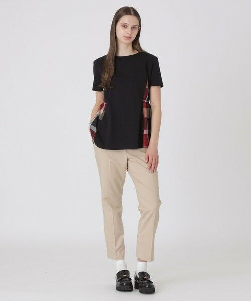 BLUE LABEL / BLACK LABEL CRESTBRIDGE / ブルーレーベル / ブラックレーベル・クレストブリッジ  カットソー | 【接触冷感】シルケットスムースサイドチェックTシャツ | 詳細7