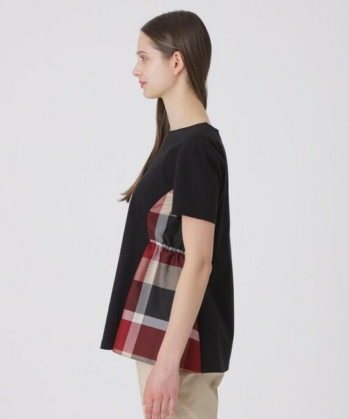 BLUE LABEL / BLACK LABEL CRESTBRIDGE / ブルーレーベル / ブラックレーベル・クレストブリッジ  カットソー | 【接触冷感】シルケットスムースサイドチェックTシャツ | 詳細9