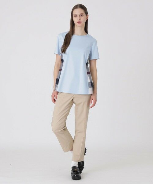 BLUE LABEL / BLACK LABEL CRESTBRIDGE / ブルーレーベル / ブラックレーベル・クレストブリッジ  カットソー | 【接触冷感】シルケットスムースサイドチェックTシャツ | 詳細13