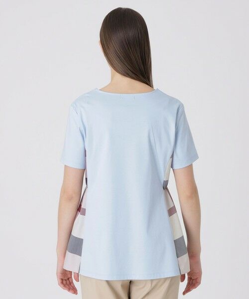 BLUE LABEL / BLACK LABEL CRESTBRIDGE / ブルーレーベル / ブラックレーベル・クレストブリッジ  カットソー | 【接触冷感】シルケットスムースサイドチェックTシャツ | 詳細16