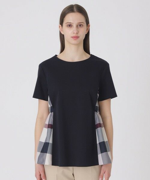 BLUE LABEL / BLACK LABEL CRESTBRIDGE / ブルーレーベル / ブラックレーベル・クレストブリッジ  カットソー | 【接触冷感】シルケットスムースサイドチェックTシャツ | 詳細20