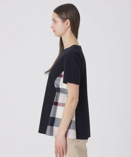 BLUE LABEL / BLACK LABEL CRESTBRIDGE / ブルーレーベル / ブラックレーベル・クレストブリッジ  カットソー | 【接触冷感】シルケットスムースサイドチェックTシャツ | 詳細21