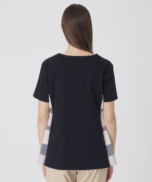 BLUE LABEL / BLACK LABEL CRESTBRIDGE / ブルーレーベル / ブラックレーベル・クレストブリッジ  カットソー | 【接触冷感】シルケットスムースサイドチェックTシャツ | 詳細22