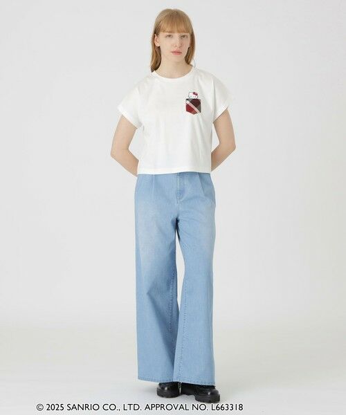 BLUE LABEL / BLACK LABEL CRESTBRIDGE / ブルーレーベル / ブラックレーベル・クレストブリッジ  カットソー | 【ハローキティコラボ】ポケットTシャツ | 詳細1