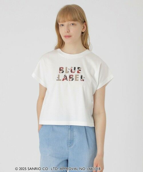 BLUE LABEL / BLACK LABEL CRESTBRIDGE / ブルーレーベル / ブラックレーベル・クレストブリッジ  カットソー | 【ハローキティコラボ】ロゴグラフィックTシャツ（ホワイト）