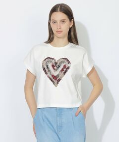 BLUE LABEL / BLACK LABEL CRESTBRIDGE / ブルーレーベル / ブラックレーベル・クレストブリッジ  カットソー | 【WEB限定】チュールハートTシャツ