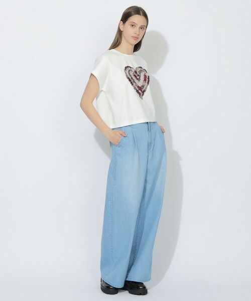 BLUE LABEL / BLACK LABEL CRESTBRIDGE / ブルーレーベル / ブラックレーベル・クレストブリッジ  カットソー | 【WEB限定】チュールハートTシャツ | 詳細1