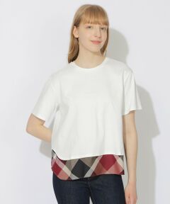 BLUE LABEL / BLACK LABEL CRESTBRIDGE / ブルーレーベル / ブラックレーベル・クレストブリッジ  カットソー | 【WEB限定】ヘムチェックTシャツ