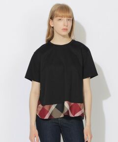 BLUE LABEL / BLACK LABEL CRESTBRIDGE / ブルーレーベル / ブラックレーベル・クレストブリッジ  カットソー | 【WEB限定】ヘムチェックTシャツ